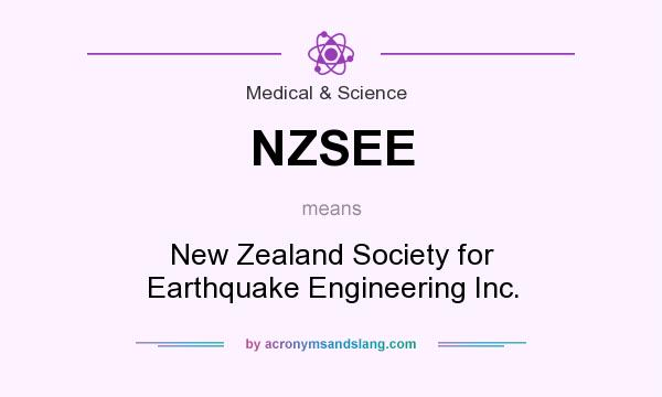 What does NZSEE mean? It stands for New Zealand Society for Earthquake Engineering Inc.