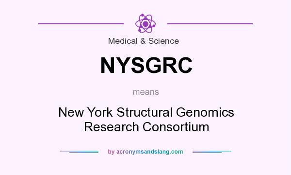 What does NYSGRC mean? It stands for New York Structural Genomics Research Consortium