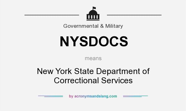 What does NYSDOCS mean? It stands for New York State Department of Correctional Services