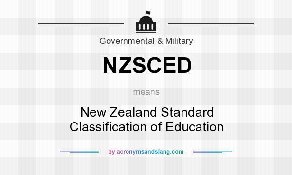 What does NZSCED mean? It stands for New Zealand Standard Classification of Education