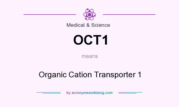 What does OCT1 mean? It stands for Organic Cation Transporter 1