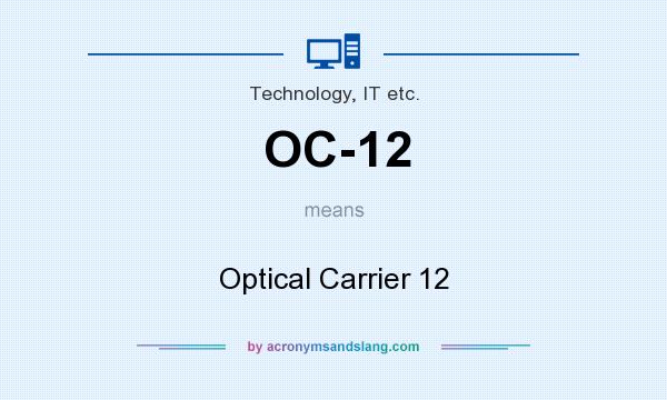 What does OC-12 mean? It stands for Optical Carrier 12