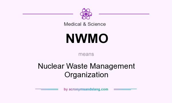 What does NWMO mean? It stands for Nuclear Waste Management Organization