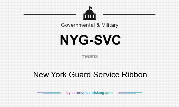 What does NYG-SVC mean? It stands for New York Guard Service Ribbon