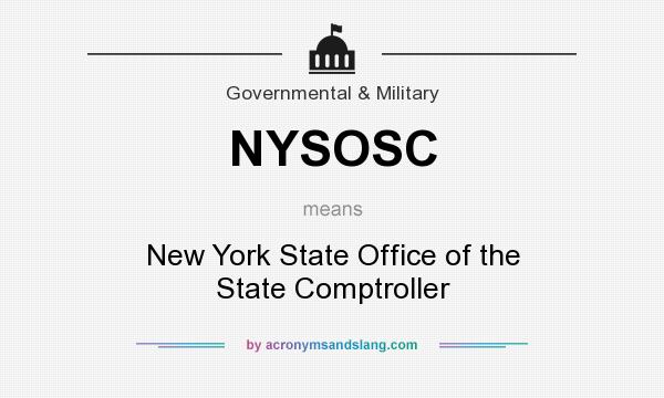 What does NYSOSC mean? It stands for New York State Office of the State Comptroller