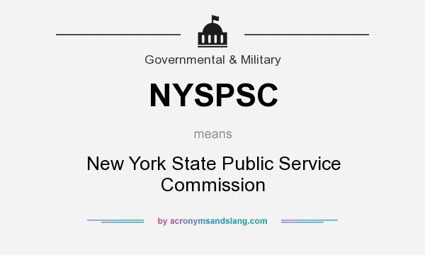 What does NYSPSC mean? It stands for New York State Public Service Commission