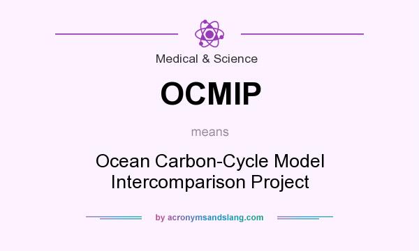 What does OCMIP mean? It stands for Ocean Carbon-Cycle Model Intercomparison Project
