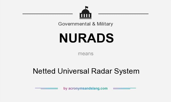What does NURADS mean? It stands for Netted Universal Radar System