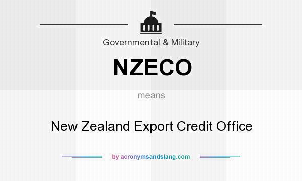 What does NZECO mean? It stands for New Zealand Export Credit Office