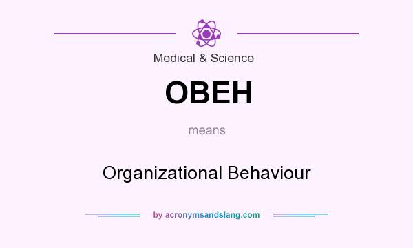 What does OBEH mean? It stands for Organizational Behaviour