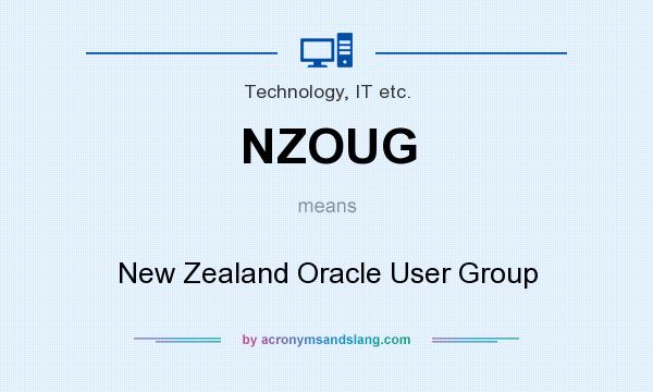 What does NZOUG mean? It stands for New Zealand Oracle User Group