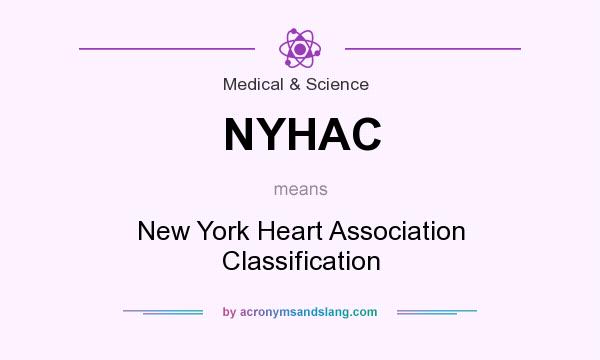 What does NYHAC mean? It stands for New York Heart Association Classification
