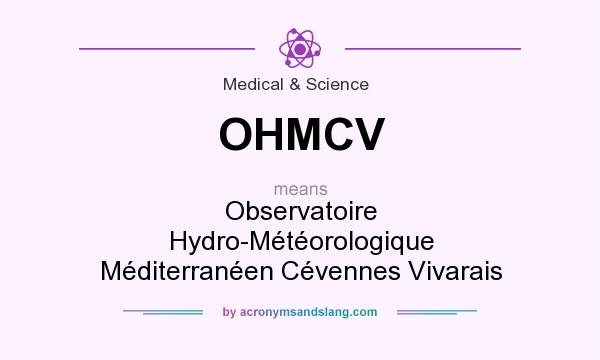 What does OHMCV mean? It stands for Observatoire Hydro-Météorologique Méditerranéen Cévennes Vivarais