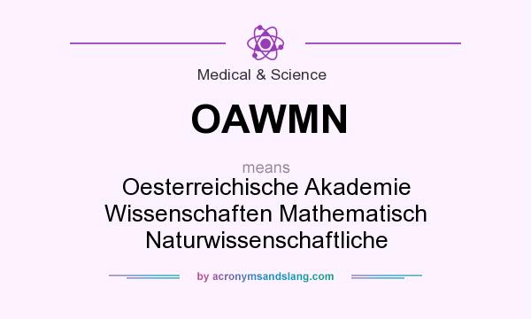 What does OAWMN mean? It stands for Oesterreichische Akademie Wissenschaften Mathematisch Naturwissenschaftliche