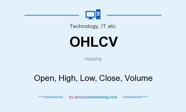 What does OHLCV mean? It stands for Open, High, Low, Close, Volume