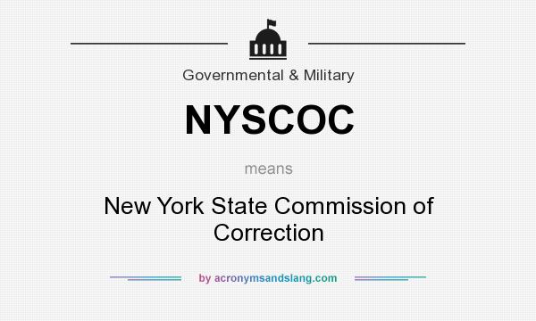 What does NYSCOC mean? It stands for New York State Commission of Correction