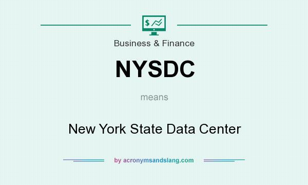 What does NYSDC mean? It stands for New York State Data Center