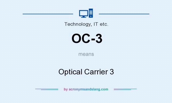 What does OC-3 mean? It stands for Optical Carrier 3
