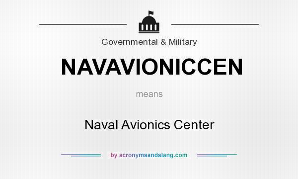 What does NAVAVIONICCEN mean? It stands for Naval Avionics Center