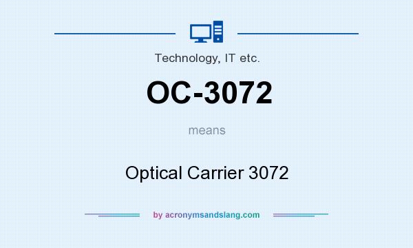 What does OC-3072 mean? It stands for Optical Carrier 3072