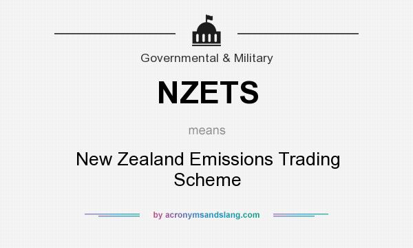 What does NZETS mean? It stands for New Zealand Emissions Trading Scheme