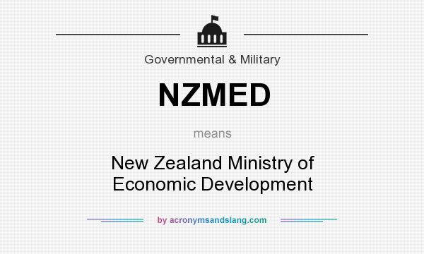 What does NZMED mean? It stands for New Zealand Ministry of Economic Development