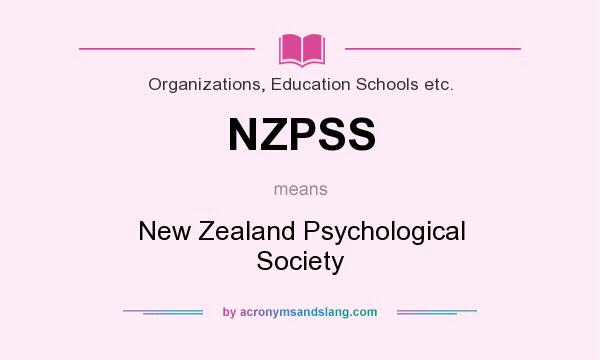 What does NZPSS mean? It stands for New Zealand Psychological Society