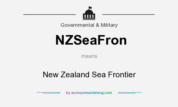 What does NZSeaFron mean? It stands for New Zealand Sea Frontier