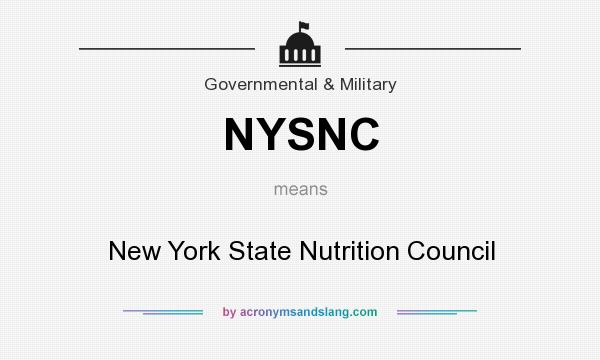 What does NYSNC mean? It stands for New York State Nutrition Council