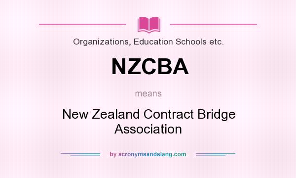 What does NZCBA mean? It stands for New Zealand Contract Bridge Association