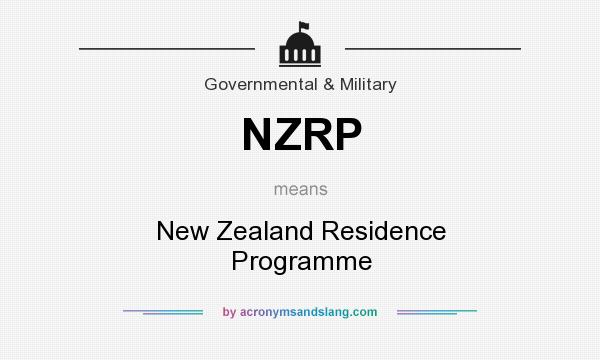 What does NZRP mean? It stands for New Zealand Residence Programme
