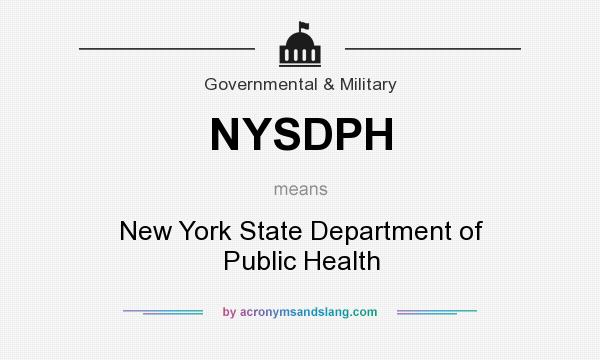 What does NYSDPH mean? It stands for New York State Department of Public Health