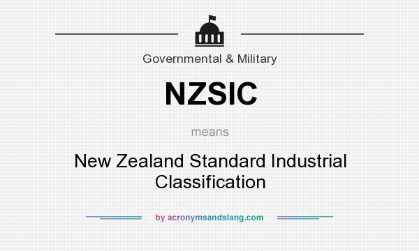 What does NZSIC mean? It stands for New Zealand Standard Industrial Classification