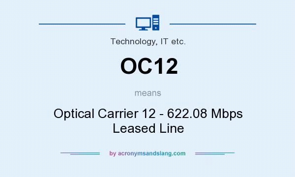 What does OC12 mean? It stands for Optical Carrier 12 - 622.08 Mbps Leased Line