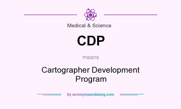What does CDP mean? It stands for Cartographer Development Program