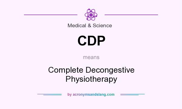 What does CDP mean? It stands for Complete Decongestive Physiotherapy