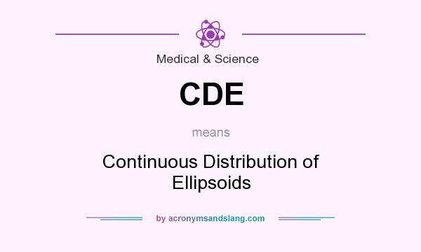 What does CDE mean? It stands for Continuous Distribution of Ellipsoids