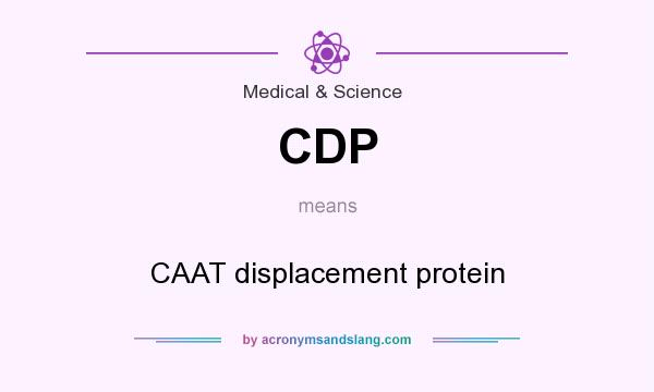 What does CDP mean? It stands for CAAT displacement protein