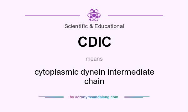 What does CDIC mean? It stands for cytoplasmic dynein intermediate chain