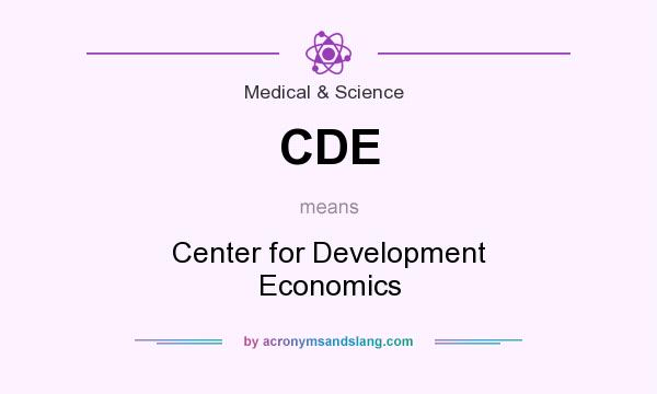 What does CDE mean? It stands for Center for Development Economics