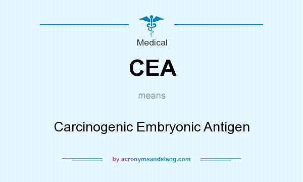 What does CEA mean? It stands for Carcinogenic Embryonic Antigen