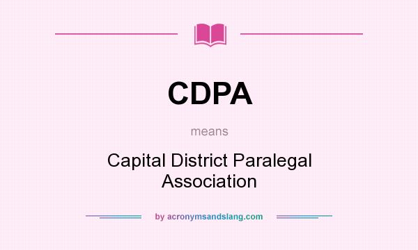 What does CDPA mean? It stands for Capital District Paralegal Association
