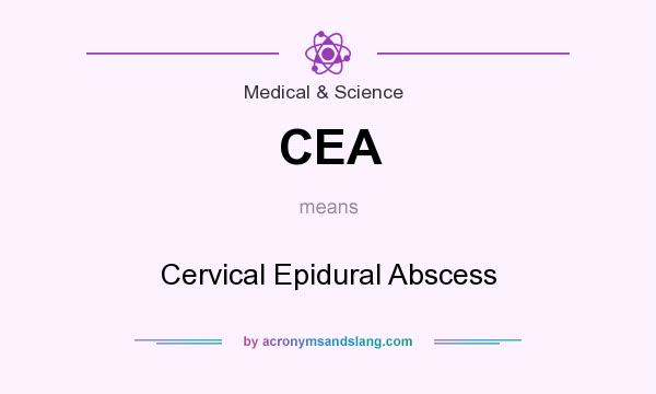 What does CEA mean? It stands for Cervical Epidural Abscess