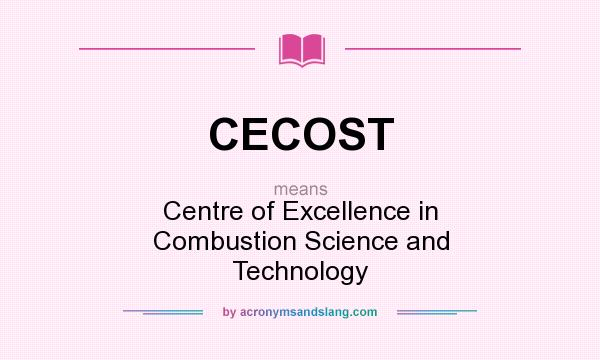 What does CECOST mean? It stands for Centre of Excellence in Combustion Science and Technology