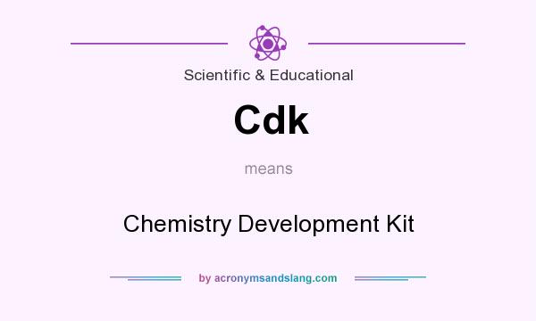 What does Cdk mean? It stands for Chemistry Development Kit