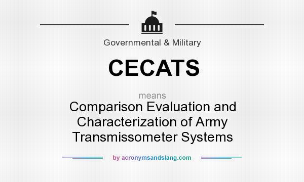 What does CECATS mean? It stands for Comparison Evaluation and Characterization of Army Transmissometer Systems