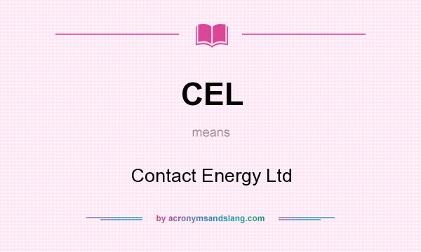 What does CEL mean? It stands for Contact Energy Ltd
