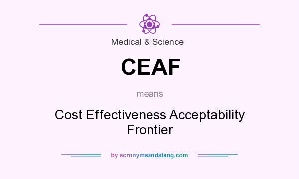What does CEAF mean? It stands for Cost Effectiveness Acceptability Frontier