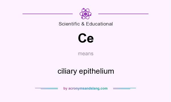 What does Ce mean? It stands for ciliary epithelium