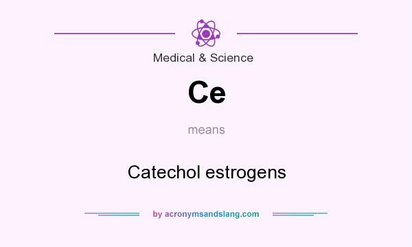 What does Ce mean? It stands for Catechol estrogens